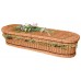 Autumn Gold Wicker / Willow Toffee Brown (Oval Style) Coffin **FOREVER IN OUR HEARTS** 